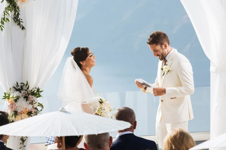 Getting married in Santorini