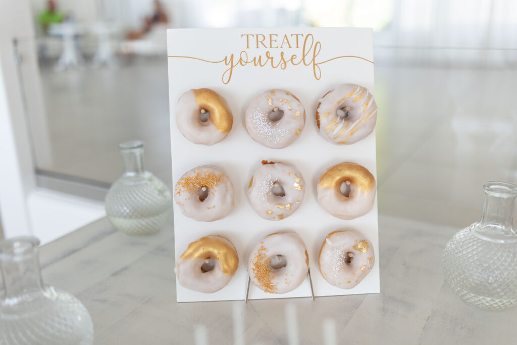 treat yourself donuts at Le Ciel Santorini wedding 