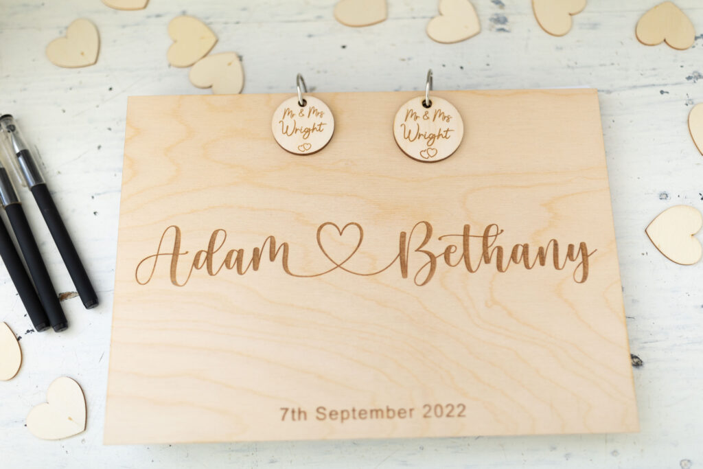 Adam and Bethany wedding guest book