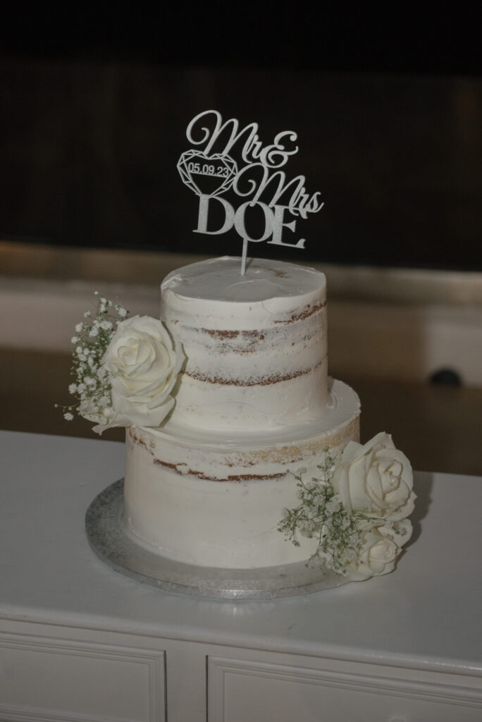 wedding cake for Mr and Mrs Doe